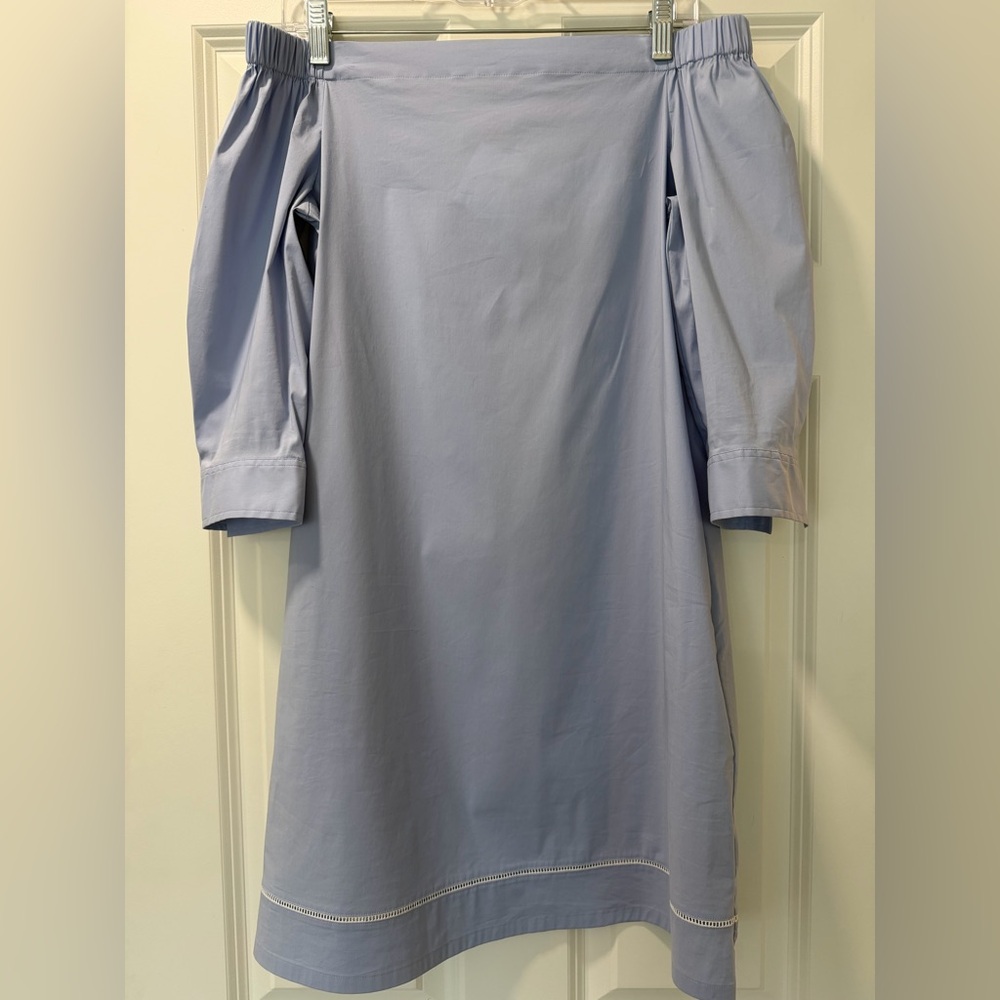 Theory Zizinna T Off-The-Shoulder Dress – Chambray Blue – Size 2 – NWT